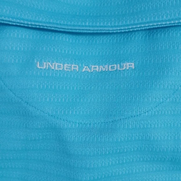Under Armour Women's Aqua Sleeveless Polo Tank. Like New Condition. Size L - Picture 5 of 7